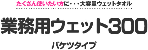 たくさん使いたい方に。業務用ウェット300