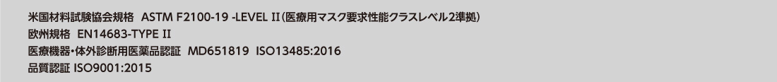米国医療用マスク要求性能クラスレベル2