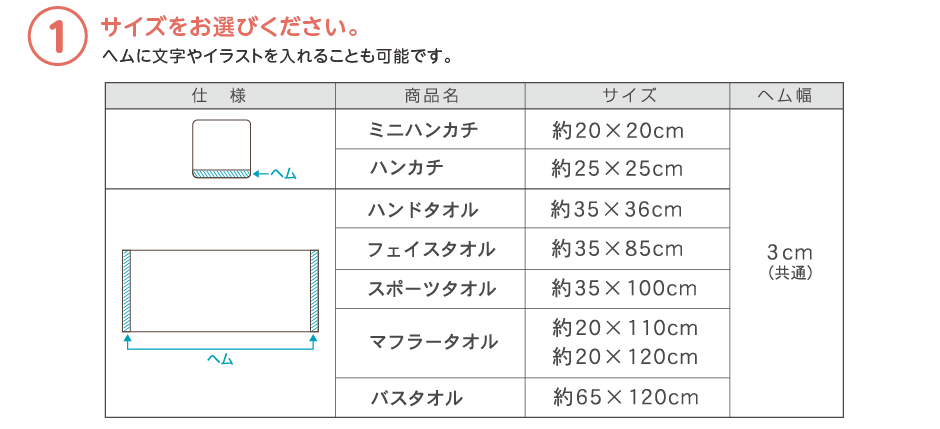 サイズをお選びください