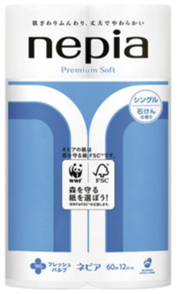 ネピア プレミアムソフト　トイレットロール12ロール シングル 60m巻 香料付き