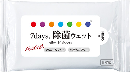 ハンディ 7days,除菌ウェット
アルコールタイプ 10枚入