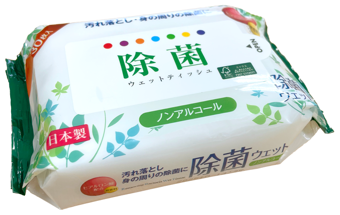 7days,除菌ウェット leaf ノンアルコール30枚入