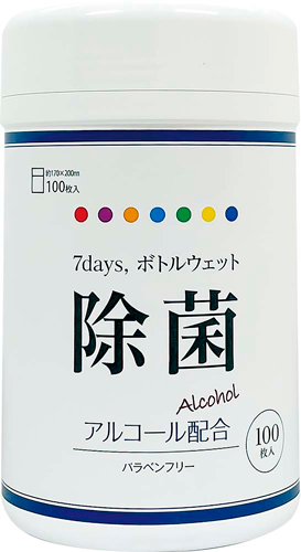 7days,ボトルウェット除菌アルコール100枚